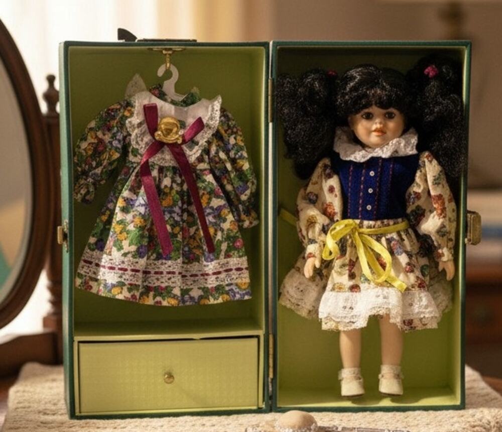 Lasting Impressions 12" Heritage Mint Companion Doll & Carrying Case